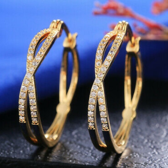 Jewelry - New 18k gold plated hoop earrings